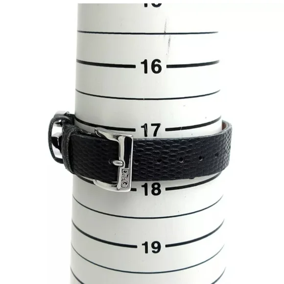 ✨️ DOLCE & GABBANA I LOVE D&G BLACK LEATHER HEART RHINESTONE WATCH✨️ - Picture 7 of 9